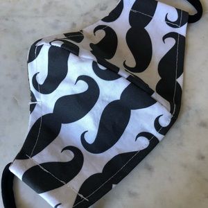 Mustache- Handmade cotton mask